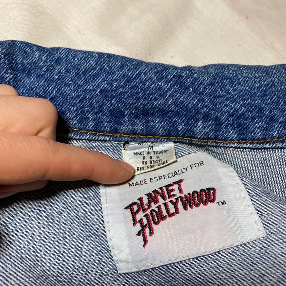 Vintage 80s Planet Hollywood NEW YORK Jean Jacket - Picture 9 of 9